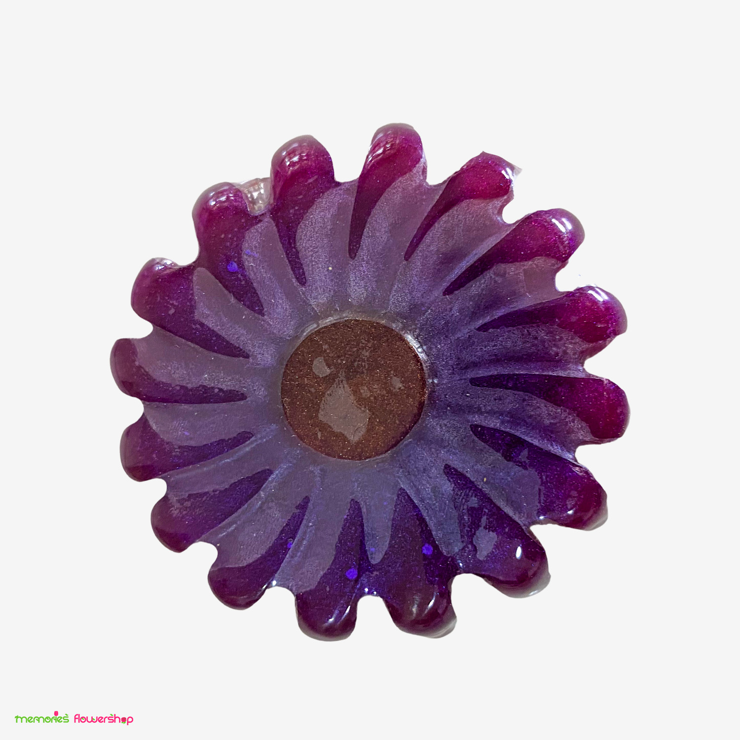Hermoso jabón con forma de flor violeta (morado) – visto desde arriba Hermoso jabón con forma de flor violeta (morado) – visto desde arriba