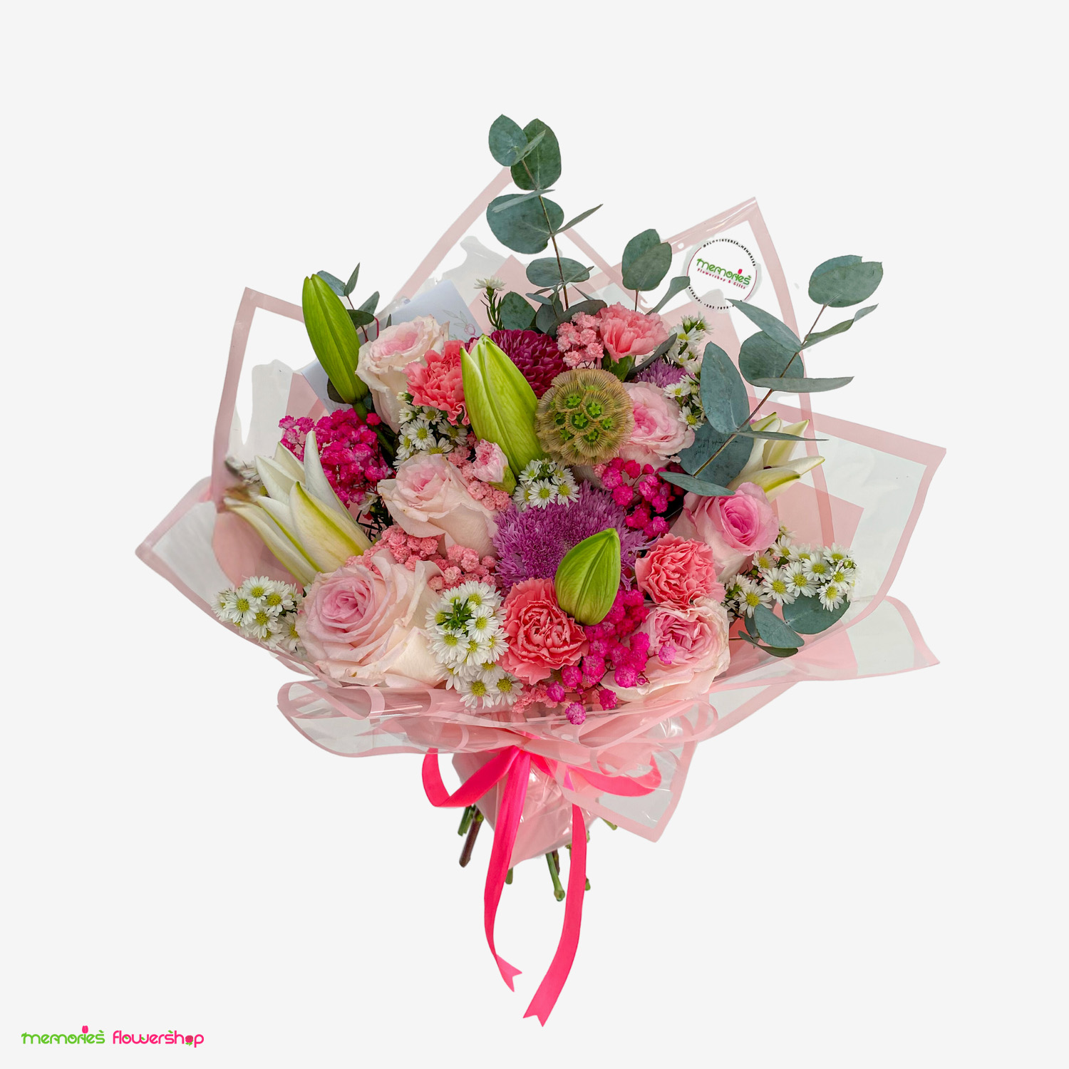 Ramo "Amor de Primavera": una preciosa combinación de flores primaverales de Ecuador, incluyendo rosas, lirios y crisantemos. Ramo "Amor de Primavera" con flores de Ecuador, rosas, lirios y crisantemos