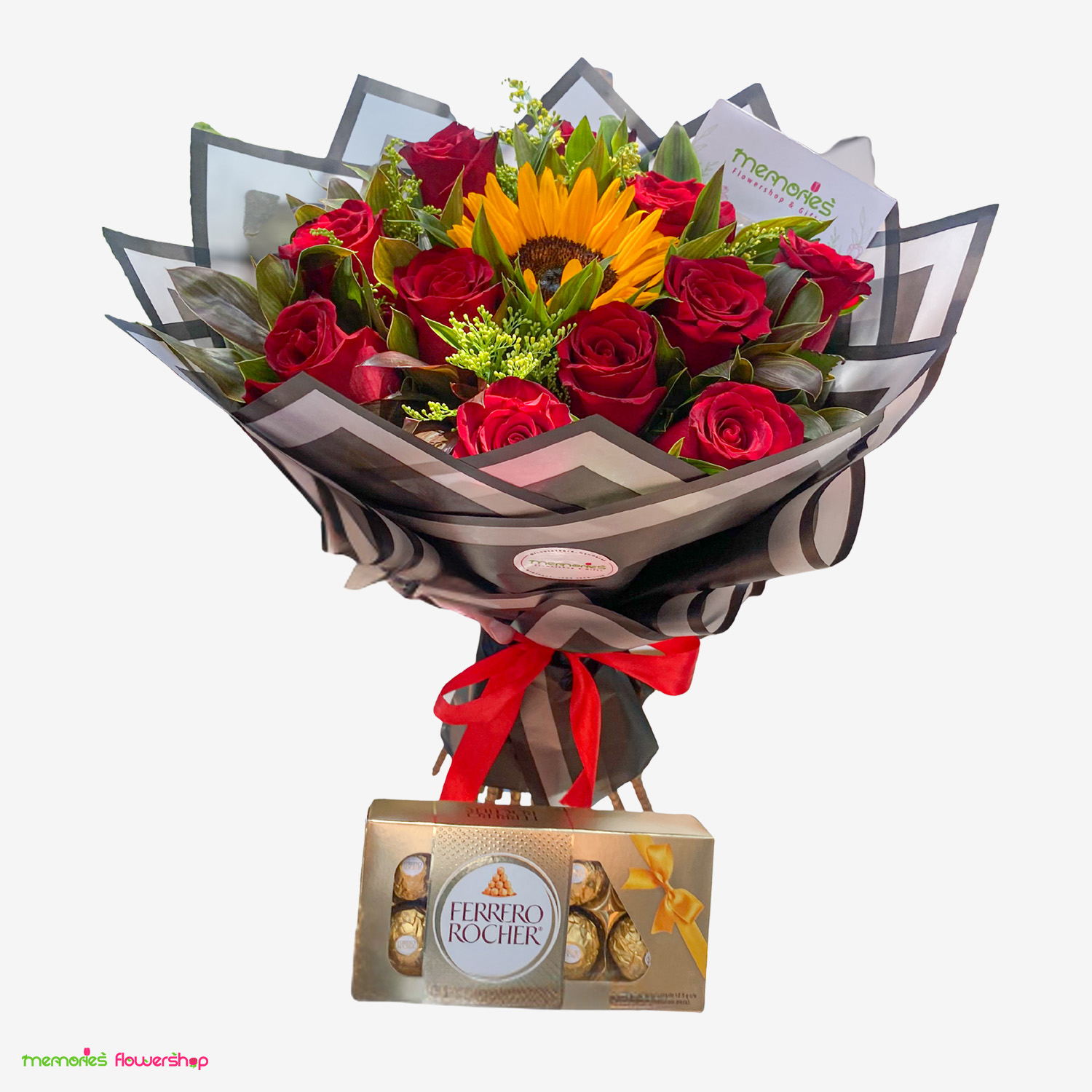 AMOUR NOIR: Una fusión sofisticada y audaz entre la belleza floral y el lujo chocolatero. La elegancia hecha detalle. Arreglo AMOUR NOIR - Combinación perfecta de flores y chocolates finos - Regalo exclusivo El Salvador